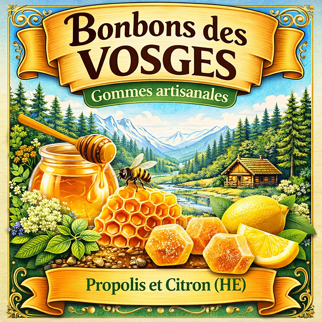 [(carton)3760115260139] Gomme :  Propolis et Citron (HE)