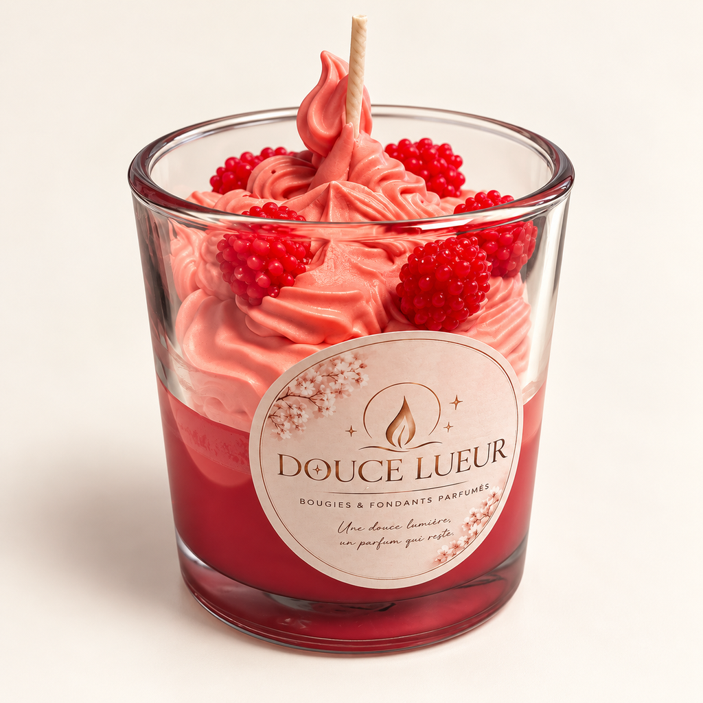 Bougie Chantilly Gourmande – Cerise Noire & Santal