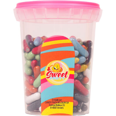 SWEET PARTY CUP BATONS COLORES ARLEQUIN 200GR