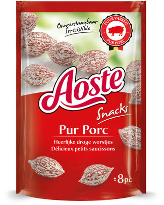 AOSTE SNACK PUR PORC 40GR