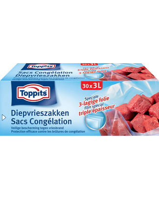 SAC CONGEL TOPPITS 3L FOND PLAT 25X32CM 30P