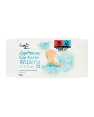 SIMPLY LINGETTES BABY X80