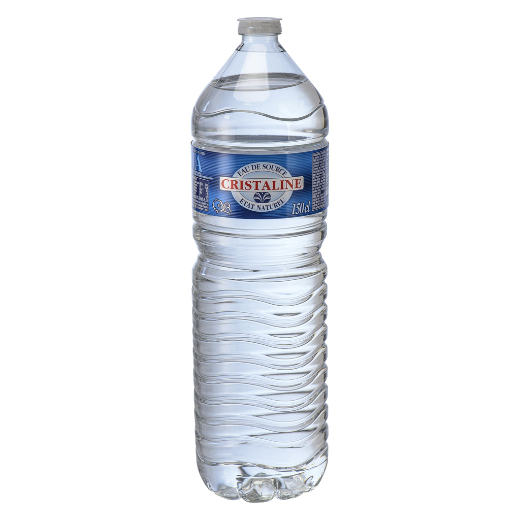 Cristalline eau plate bouteille 1,5L