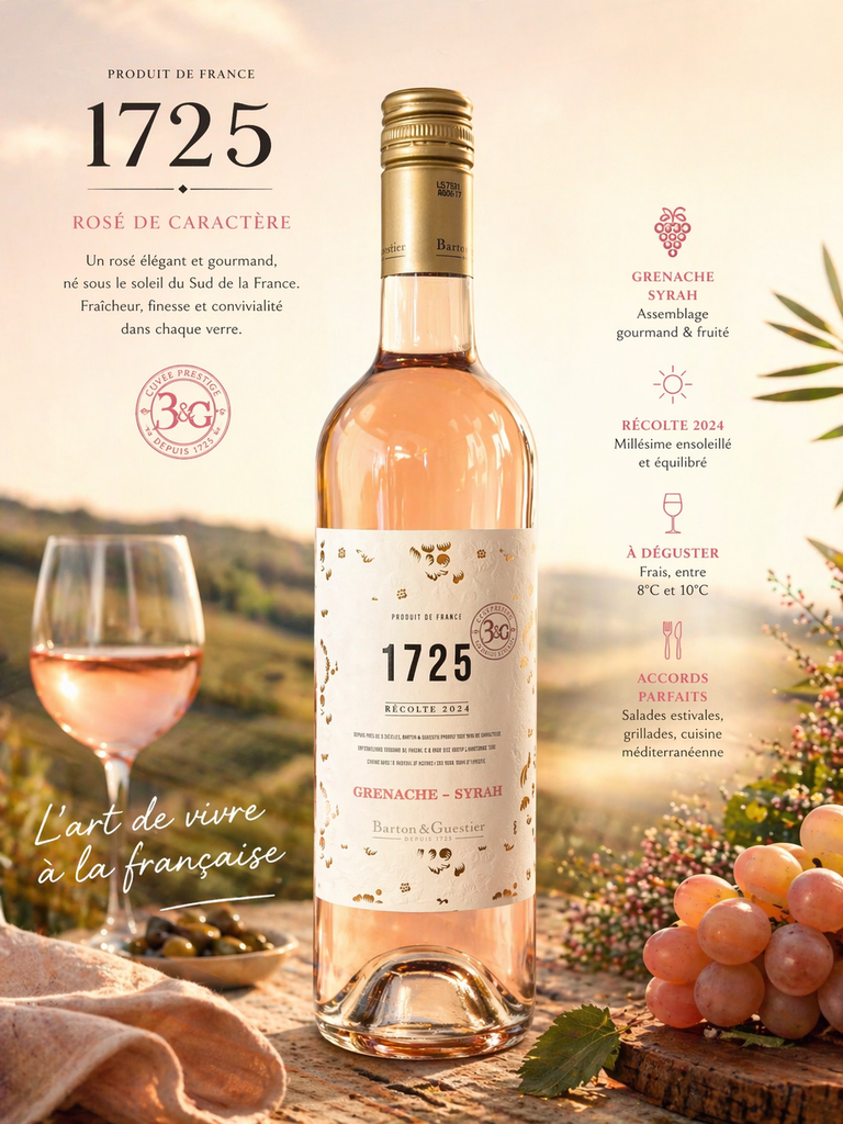 1725 B&G PAYS D'OC 0.75L GRENACHE SYRAH ROSE