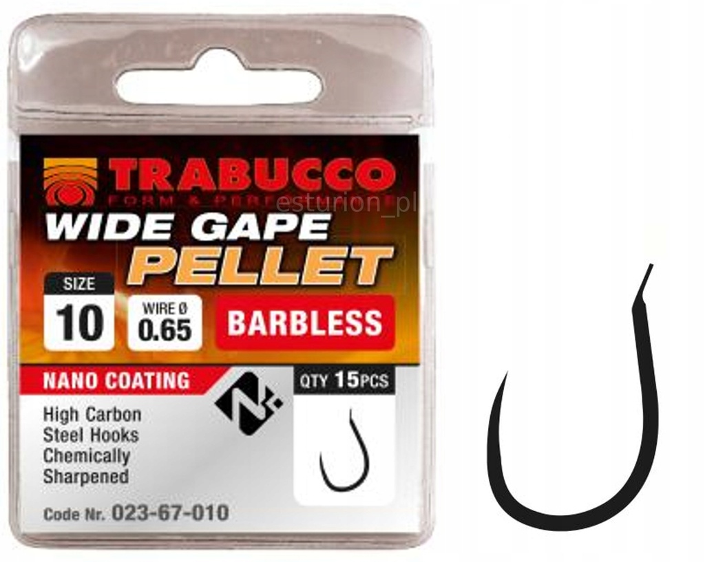 Haki Haczyki Wide Gape Pellet Nr 14 Trabucco
