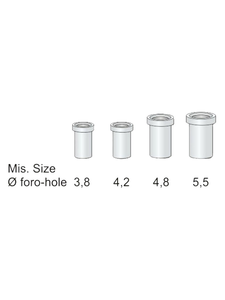 Stonfo Art.595 Tubolari Ptfe Interno Foro Grande 4,8mm