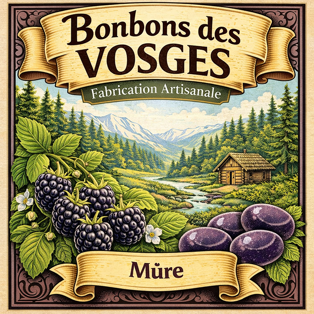 [(sachet)3760115260931] Bonbon des Vosges à la Mûre