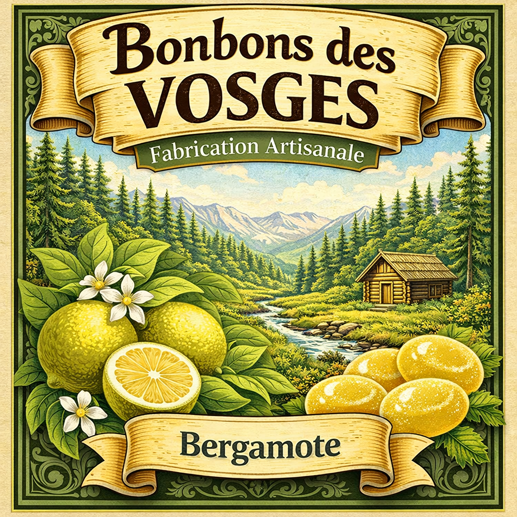 [(sachet)3760115260375] Bonbon des Vosges à la Bergamote