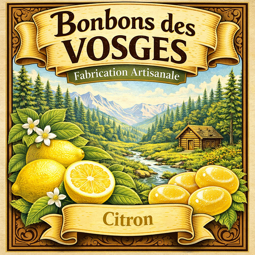 [(sachet)3760115260269] Bonbon des Vosges au Citron