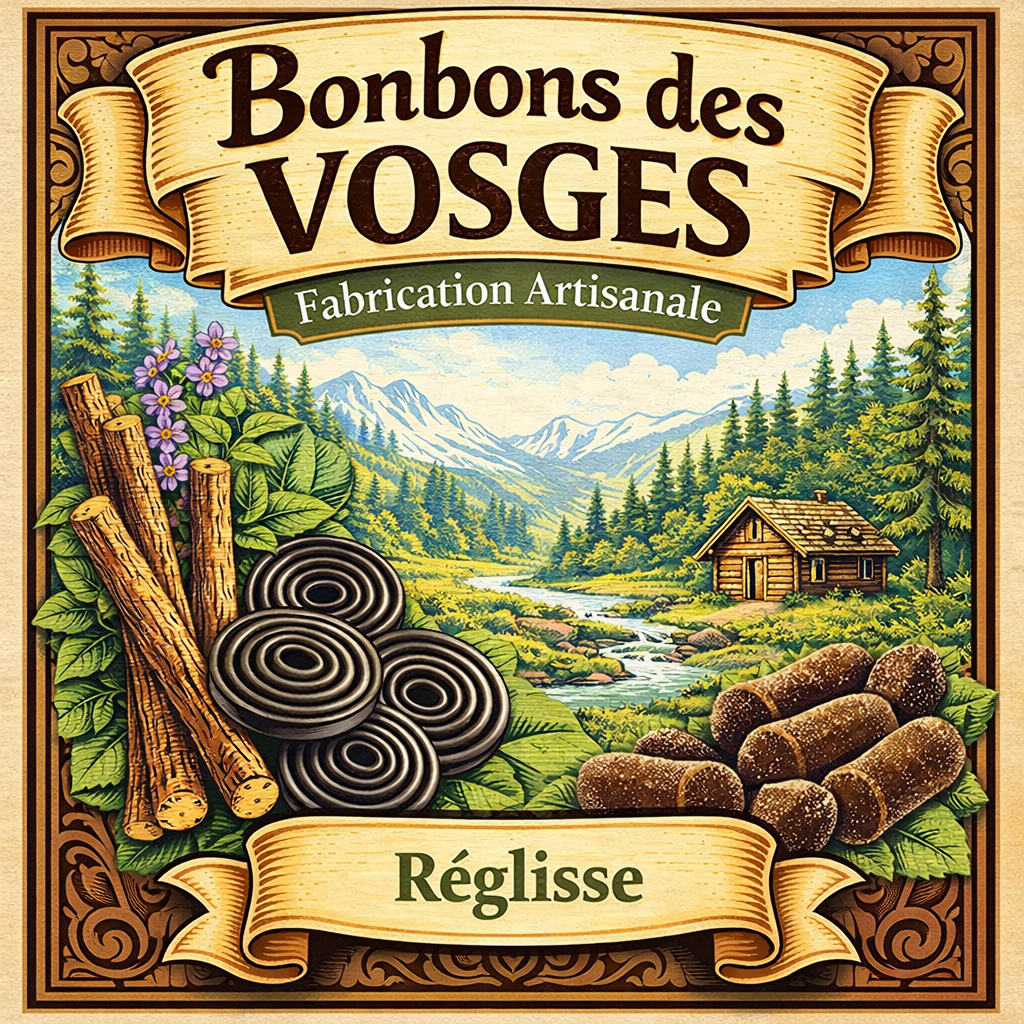 [(sachet)3760115260344] Bonbon des Vosges au Réglisse