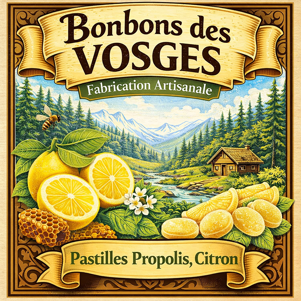 [3760115260238] Pastilles Propolis, Citron (boite métal) 70g